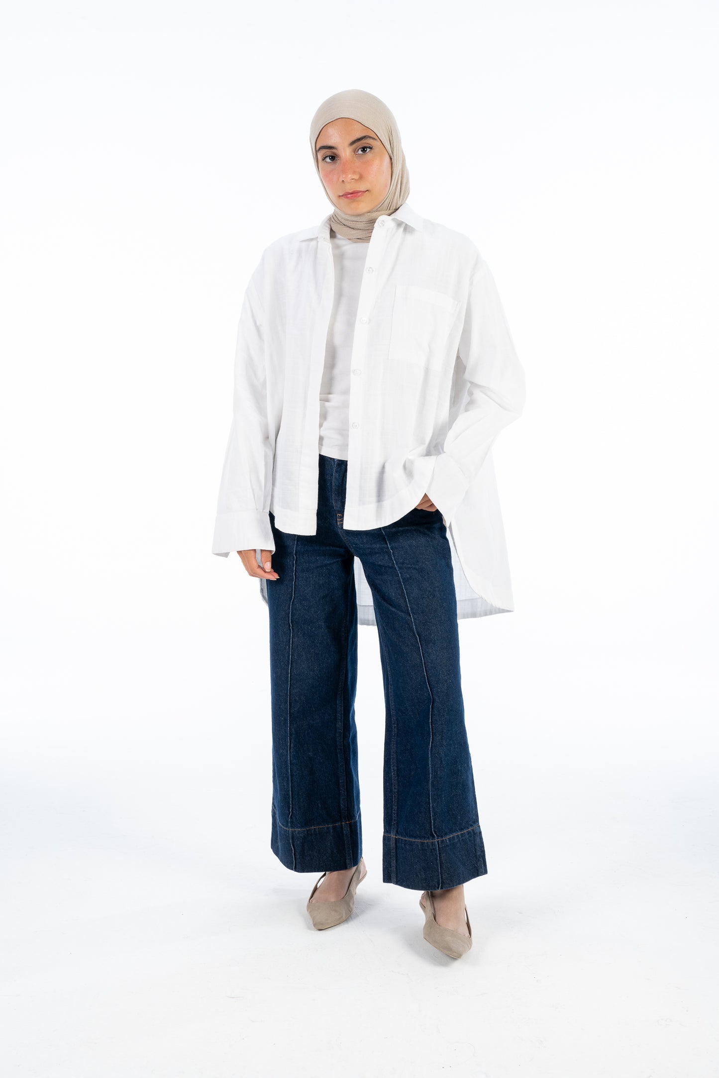 White Cotton-Chemise