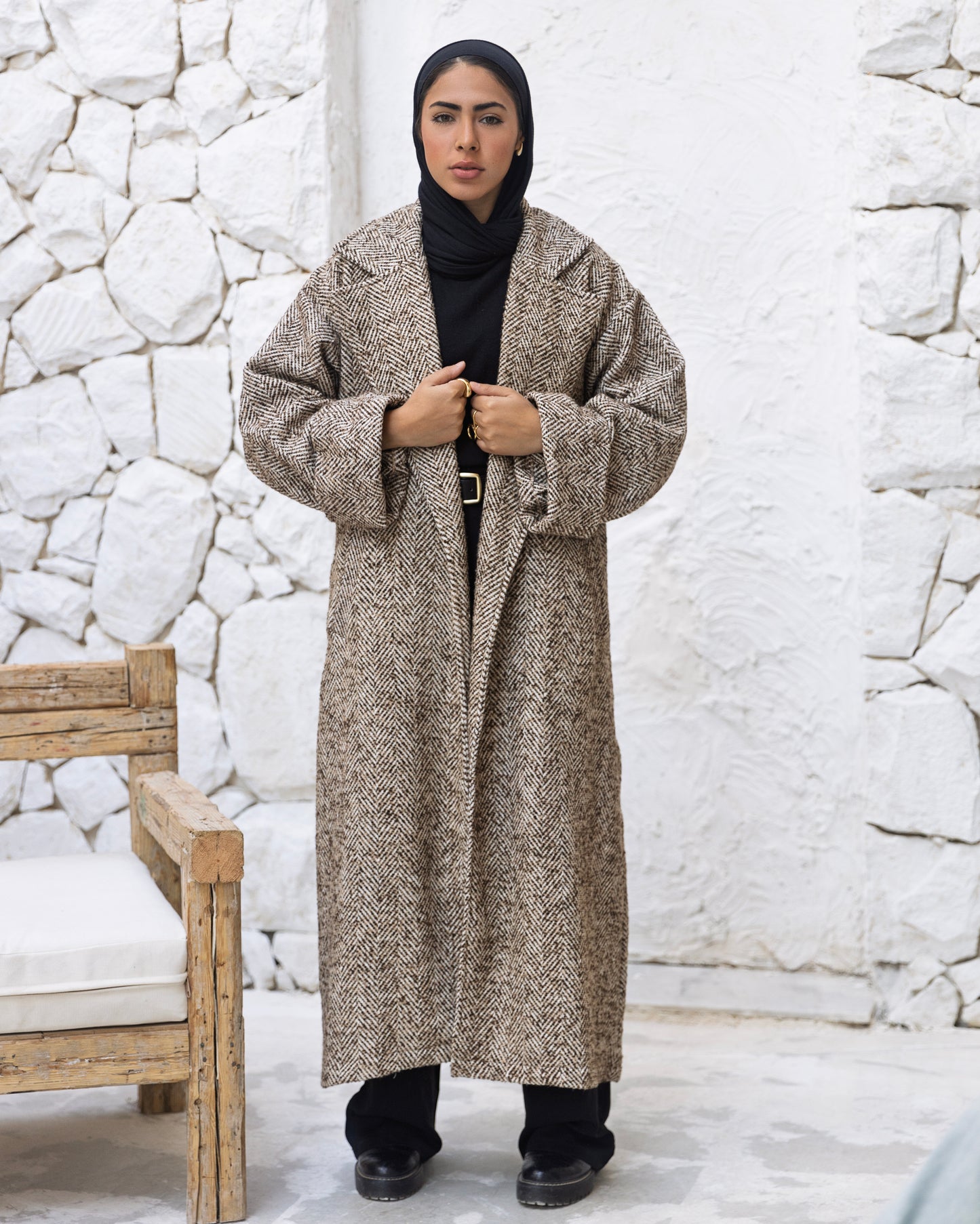 Beige Oversized Coat