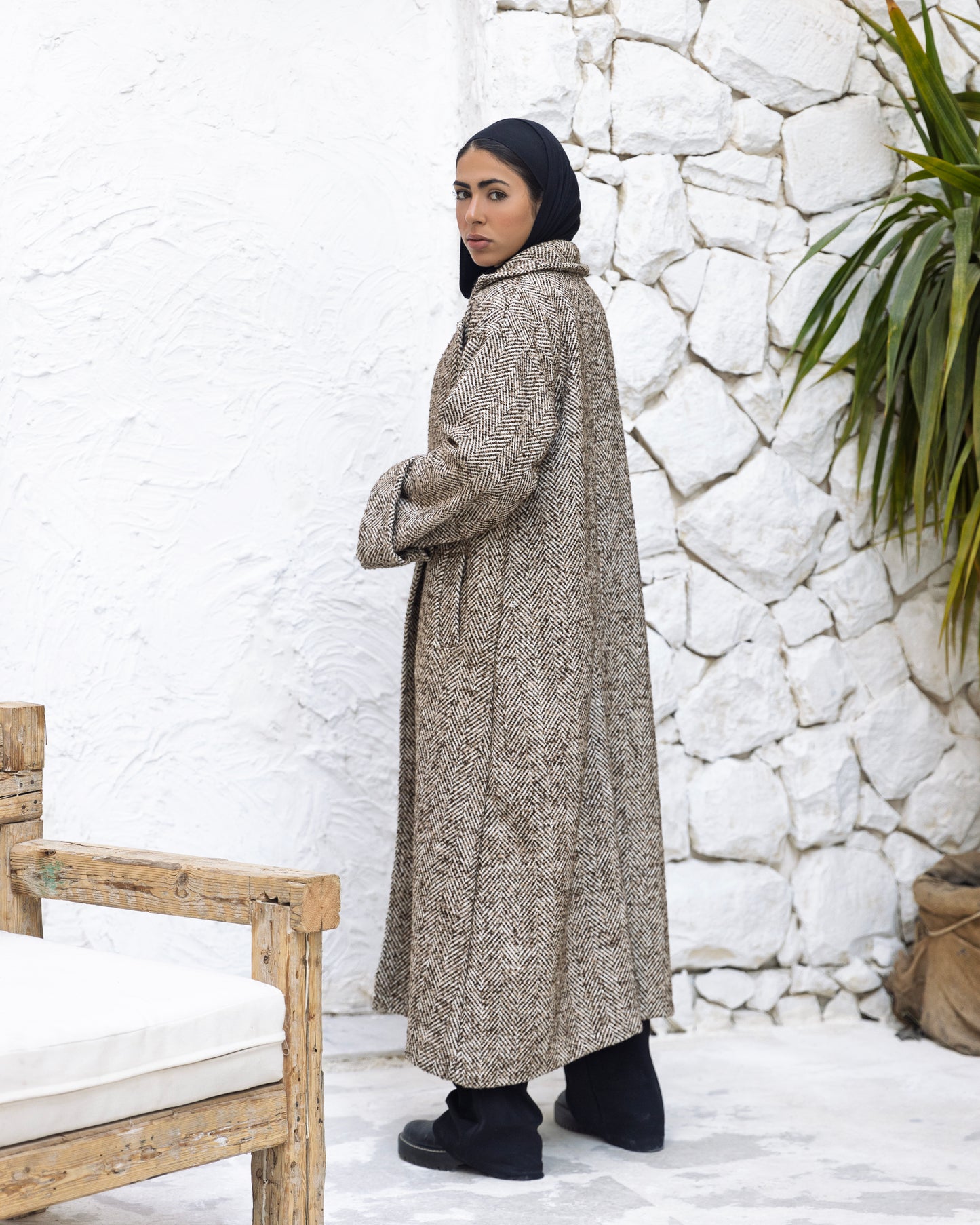 Beige Oversized Coat