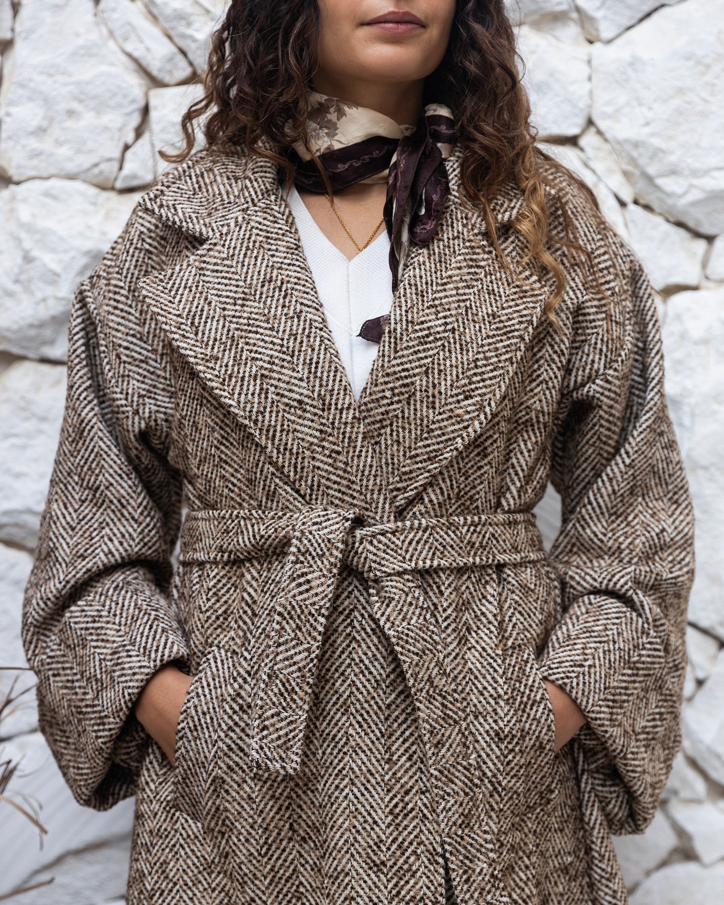 Beige Oversized Coat