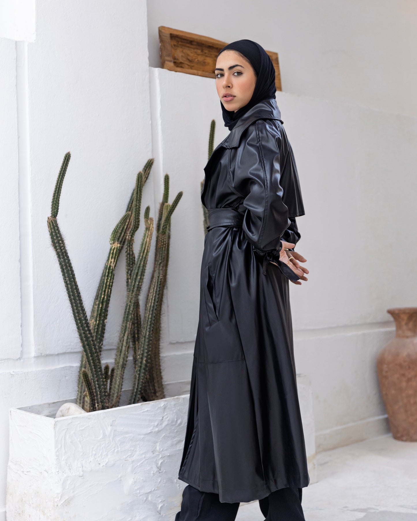 Black Leather Coat