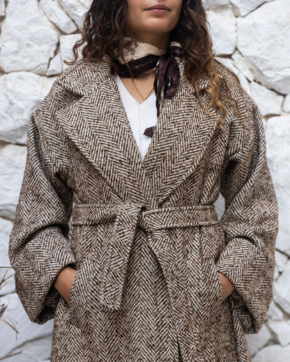 Beige Oversized Coat